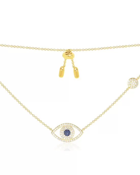 Apm Monaco Yellow Silver Lucky Eye Necklace