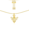 Apm Monaco Yellow Silver Necklace With Bumble Bee Pendant