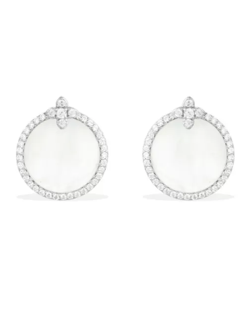 Apm Monaco Underlobe Earrings With Mother Of Pearl