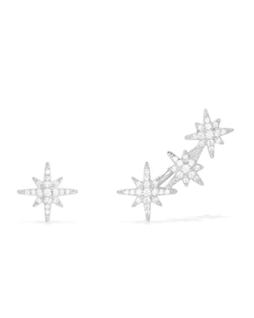 Apm Monaco Asymmetric METEORITES Silver Earring