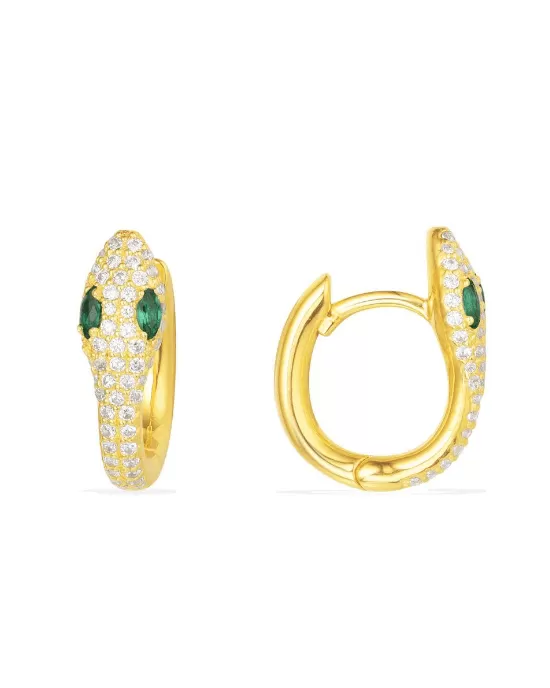 Apm Monaco Yellow Silver Serpentine Hoop Earrings