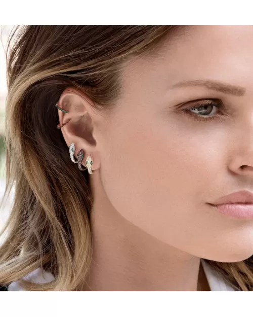 Apm Monaco Serpentine Hoop Earrings