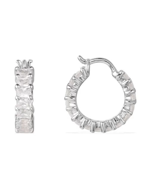 Apm Monaco PRECIEUSE Baguette Stone Hoop Earring