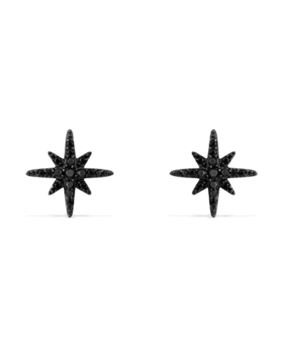 Apm Monaco Meteorites Noires Silver Stud Earrings
