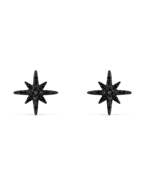 Apm Monaco Meteorites Noires Silver Stud Earrings
