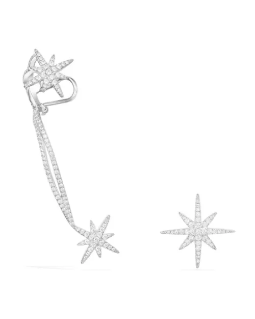 Apm Monaco Asymmetric Meteorites Clip Earrings