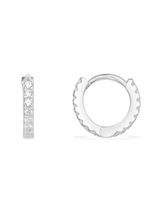 Apm Monaco Yellow Silver Mini Hoop Earrings