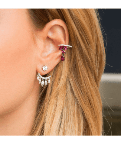 Apm Monaco Cascade Underlobe Silver Earrings