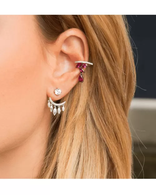 Apm Monaco Cascade Underlobe Silver Earrings