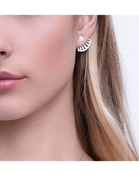 Apm Monaco Silver Stud Earrings