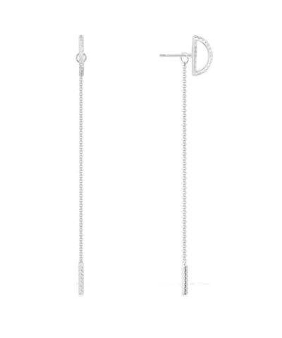 Apm Monaco Original Silver Earrings With Chain