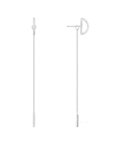Apm Monaco Original Silver Earrings With Chain