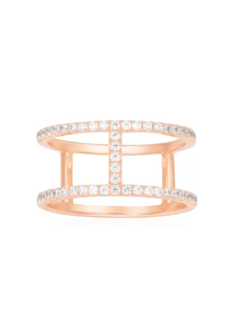 Apm Monaco Pink Silver Ring