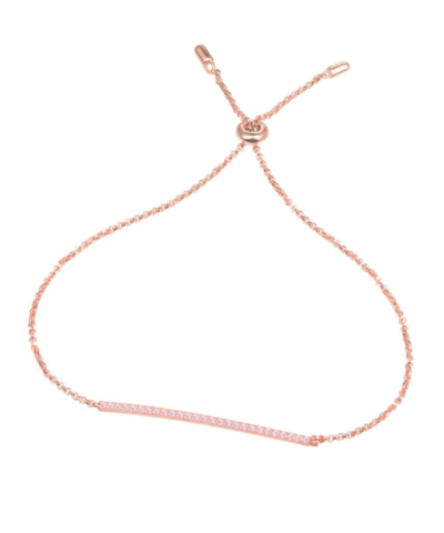 Apm Monaco Pink Silver Single-Line Bracelet