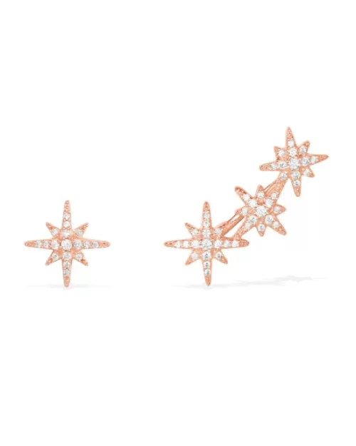 Apm Monaco METEORITES ROSE Asymmetric Earring Set