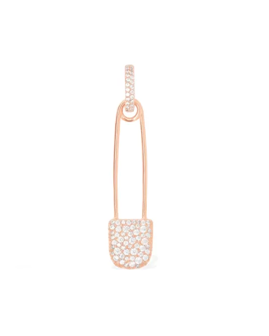 Apm Monaco Pink Silver Mono Earring