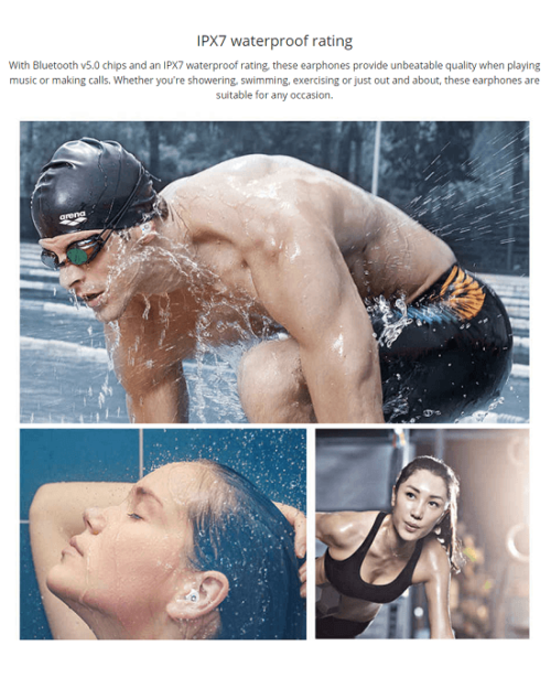 Langsdom Wireless waterproof earphones with Bluetooth