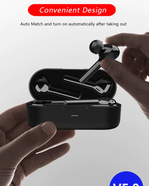 DFOI FreeBud Wireless Bluetooth Earphones 5.0 True Wireless Earbuds Headset
