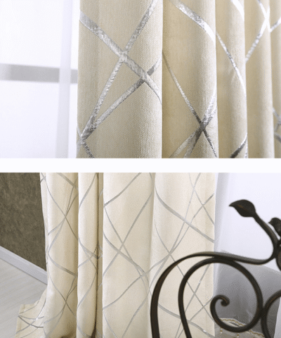 Sifan Geometrice Jacquard Pattern Window Blackout Modern Curtains Panel,