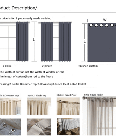 Simba Deco Luxury Jacquard Blind Drapes Window Panel