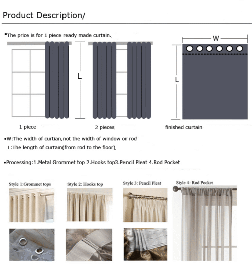 Simba Deco Luxury Jacquard Blind Drapes Window Panel
