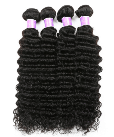 Cranberry Peruvian Deep Wave Bundles With Frontal Ear To Ear Lace Frontal Closure