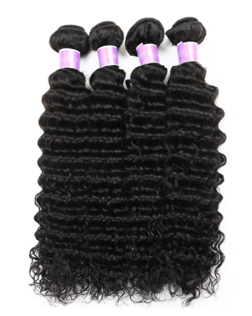 Cranberry Peruvian Deep Wave Bundles With Frontal Ear To Ear Lace Frontal Closure
