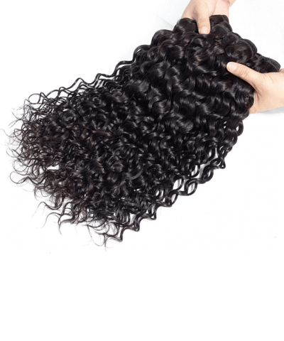 Cranberry Brazilian Hair Water Wave Bundles With 4 Bundles Closure