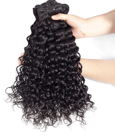Cranberry Brazilian Hair Water Wave Bundles With 4 Bundles Closure