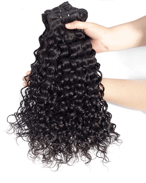 Cranberry Brazilian Hair Water Wave Bundles With 4 Bundles Closure