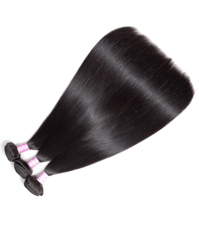Cranberry Brazilian Straight Hair 3 Bundles With Closure 100% Human Hair Extensions