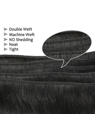 Cranberry Brazilian Straight Hair 3 Bundles With Closure 100% Human Hair Extensions