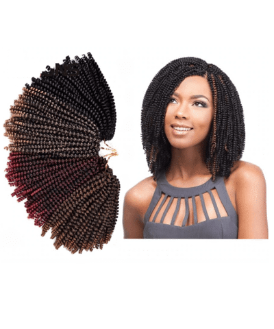 Leeons Kanekalon 8 In Soft Spring Twist Hair Extension Micro Synthetic Curly Weave Crochet Braids 30Roots