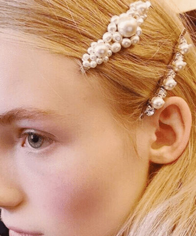 Oaoleer Women's Glitter Pearl Fashion Barrettes