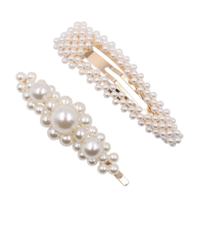 Oaoleer Women's Glitter Pearl Fashion Barrettes