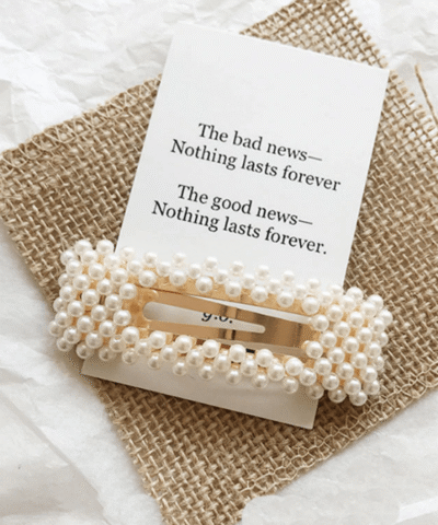 Oaoleer Women's Glitter Pearl Fashion Barrettes