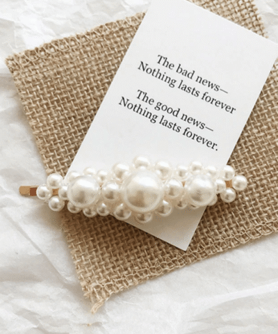 Oaoleer Women's Glitter Pearl Fashion Barrettes