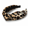 Oaoleer Leopard Velvet Twist Knot Sweet Chiffon Print Pattern Headband