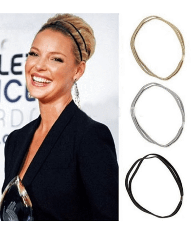 Oaoleer Women's Fashion 6 pcs Glitter Double Hair Hoop Elastic Headband