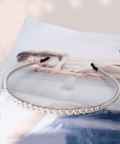 M MISM Women's Elegant Crystal Pearl Hair Bands Headband