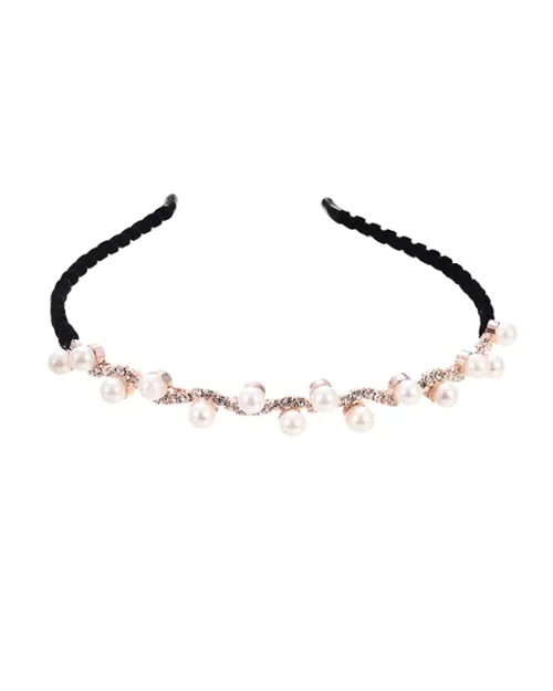 M MISM Women's Elegant Crystal Pearl Hair Bands Headband