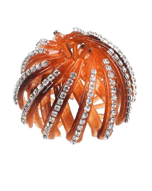 M MISM Pearl Rhinestones Colorful Bud Hair Claw Bun Hairpins