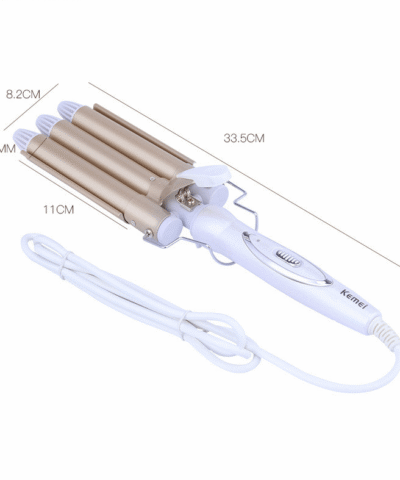 Kemei Professional 110-220V Ceramic Iron Triple Barrel Hair Curler