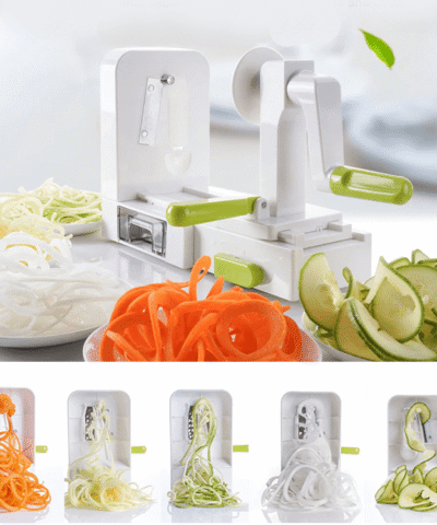 Folding 5 Blade Spaghetti Vegetable Spiral Slicer Carrot Zucchini Noodler Maker