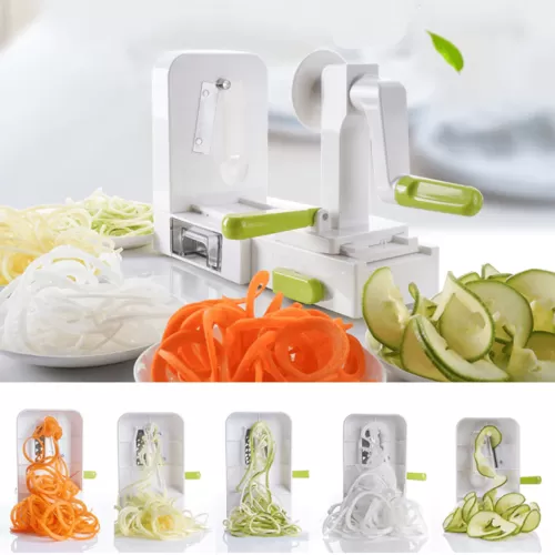 Folding 5 Blade Spaghetti Vegetable Spiral Slicer Carrot Zucchini Noodler Maker