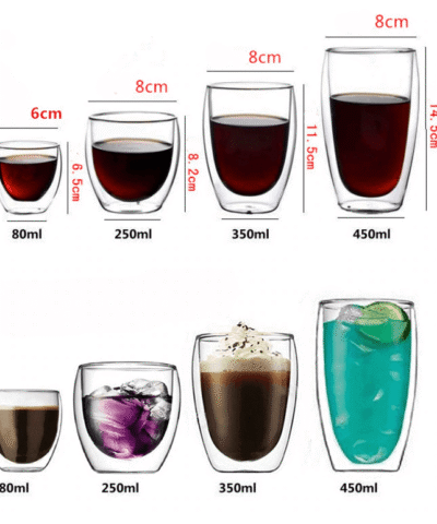 New Double Walled Ecooe Coffee Glasses Cups