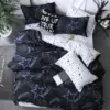 200TC Blue Gypsophila Bedding 4pcs Sheet Set,