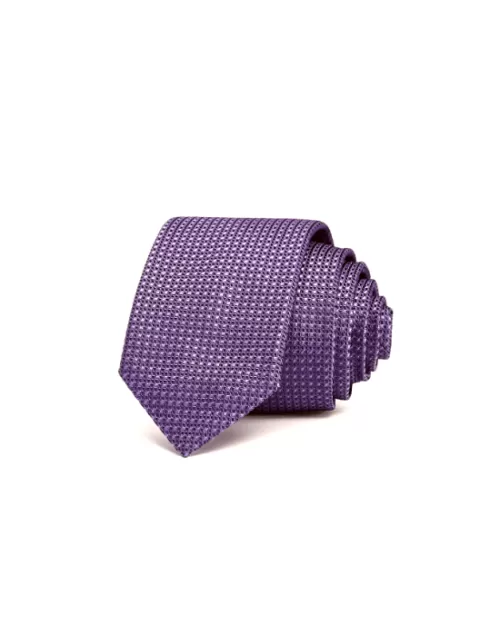 Square-Pattern Silk Skinny Tie