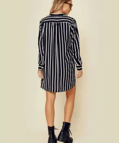 Women's V-Neck Striped Popover Top