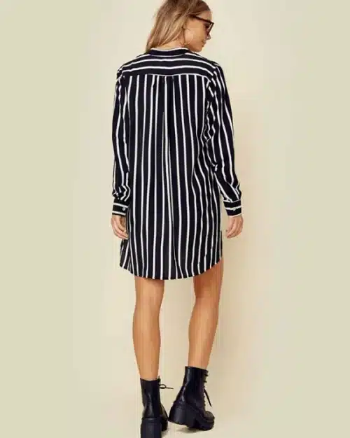 Women's V-Neck Striped Popover Top
